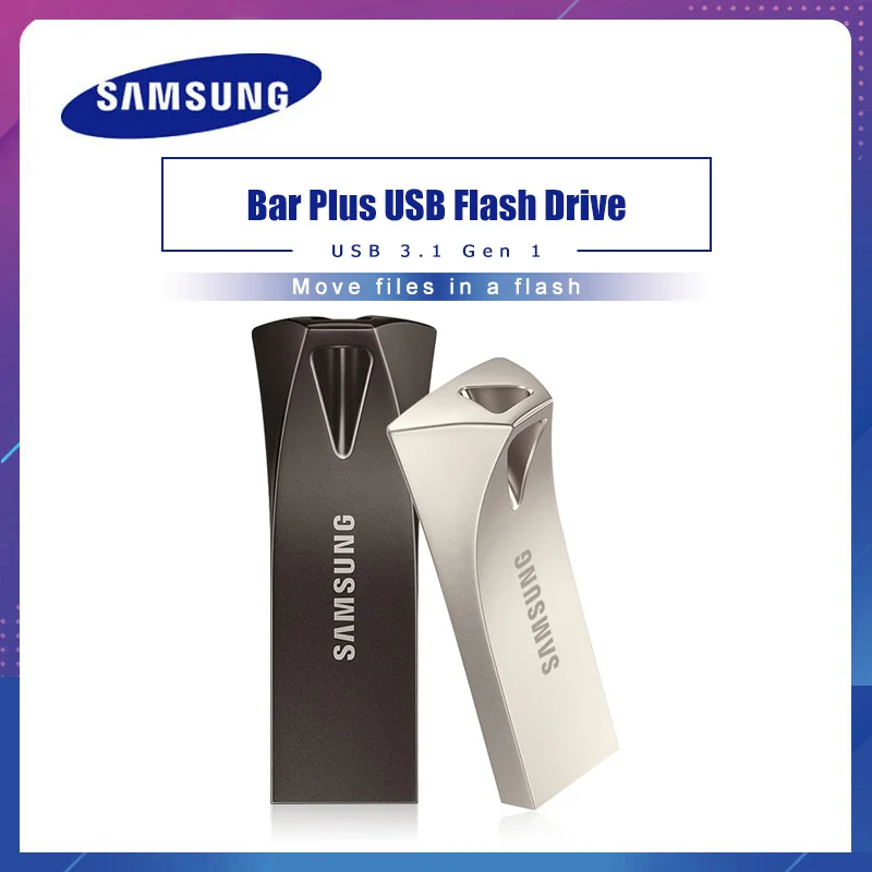 SAMSUNG BAR Plus USB флэш-накопитель 256 ГБ 128 Гб 64 ГБ 32 ГБ Флешка USB 3,1 совместимый USB3.0 Металлический Мини-накопитель карта памяти