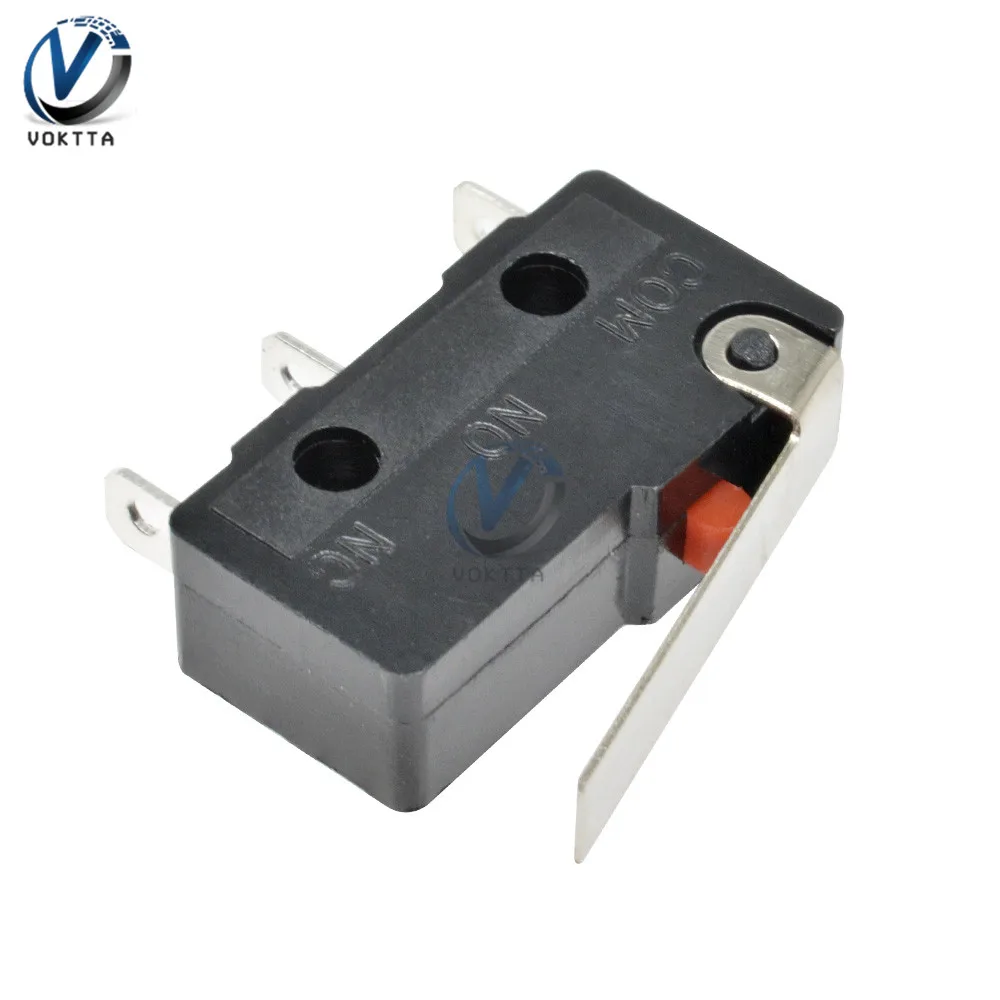 5PCS NEW Tact Switch KW11-3Z 5A 250V Microswitch Round Handle 3PIN