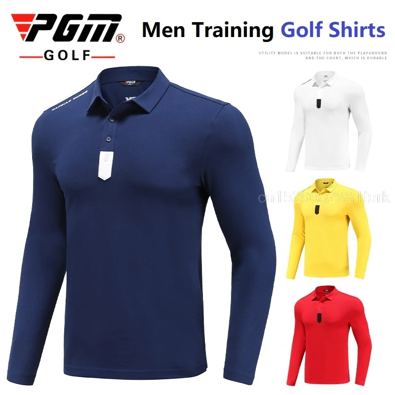 

Men's Golf Shirt Spring Sports Long Sleeve T-Shirt Men Elastic Dry Fit Polo-Shirt Male Comfort Breathable Jerseys Golf Tops 골프웨어