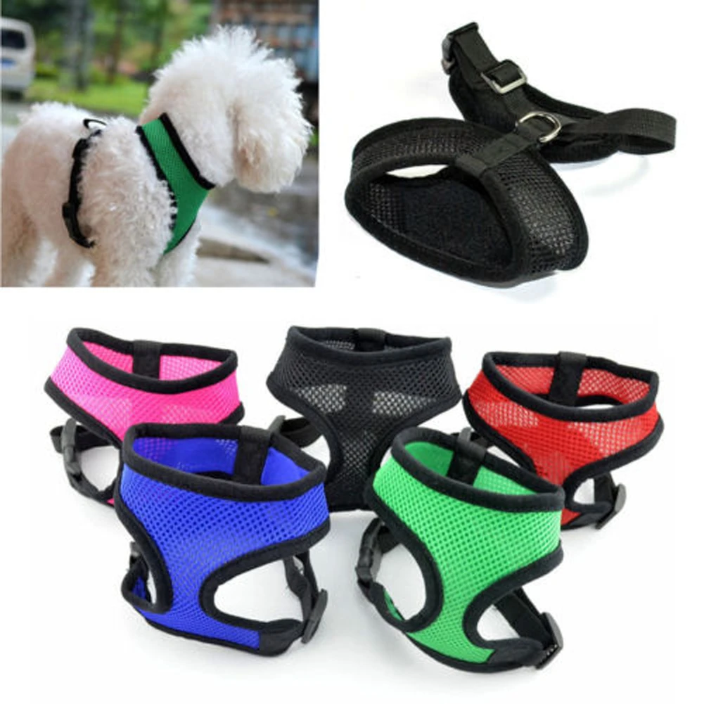 

1PC Adjustable Soft Dog Harness Nylon Breathable Mesh Walk Out Harness Vest Collar for Small Medium Large Dogs Chest Strap Leash