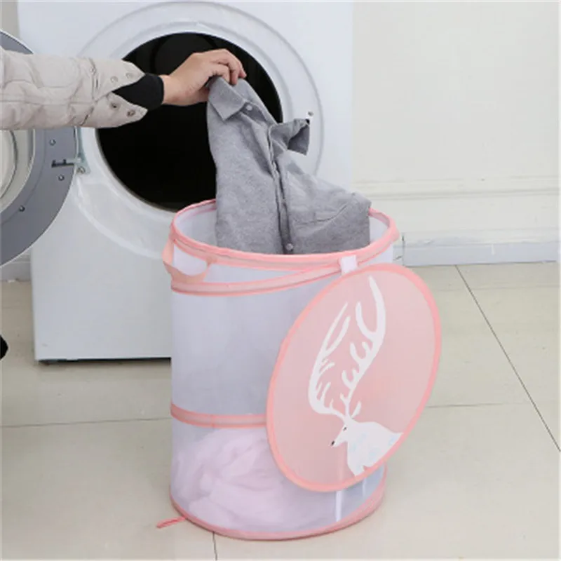 

Cartoon Laundry Basket Large Toys Folding Clothes Sundries Storage Barrel Waterproof Home Organizer Children's Room Decoration