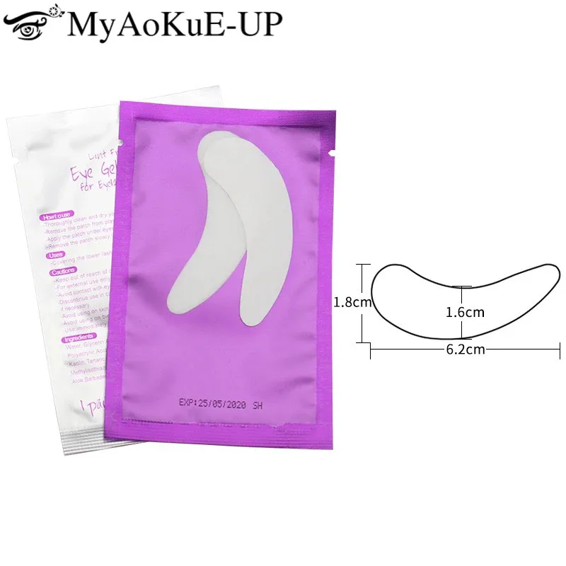 Патчи под глаза гелевые безворсовые для наращивания ресниц 50 пар | Красота и