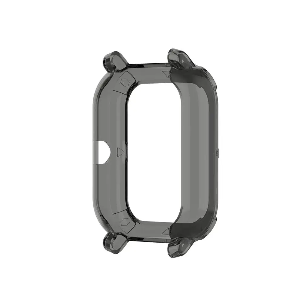 ТПУ защитный чехол тонкий бампер оболочка протектор для Huami Amazfit GTS комплект часов - Цвет: BK