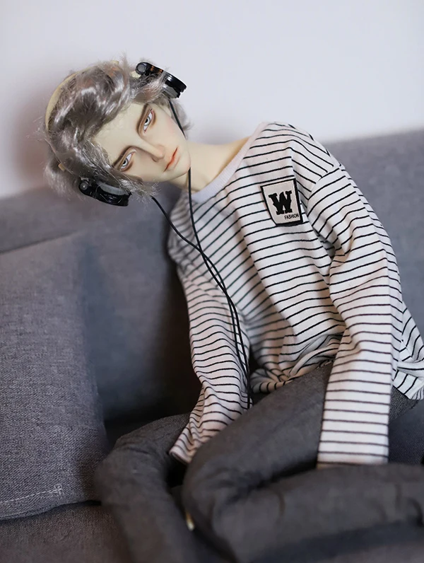 BJD кукольная куртка Футболка Подходит для 1/3 1/4 SD17 Размер полосатый принт Повседневные слипоны плеча толстовки куклы аксессуары