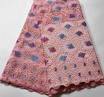 

Nigerian ASH060 Lace fabrics 2019 African Swiss Voile Lace High Quality Swiss Voile PINK Lace in Switzerland For Wedding