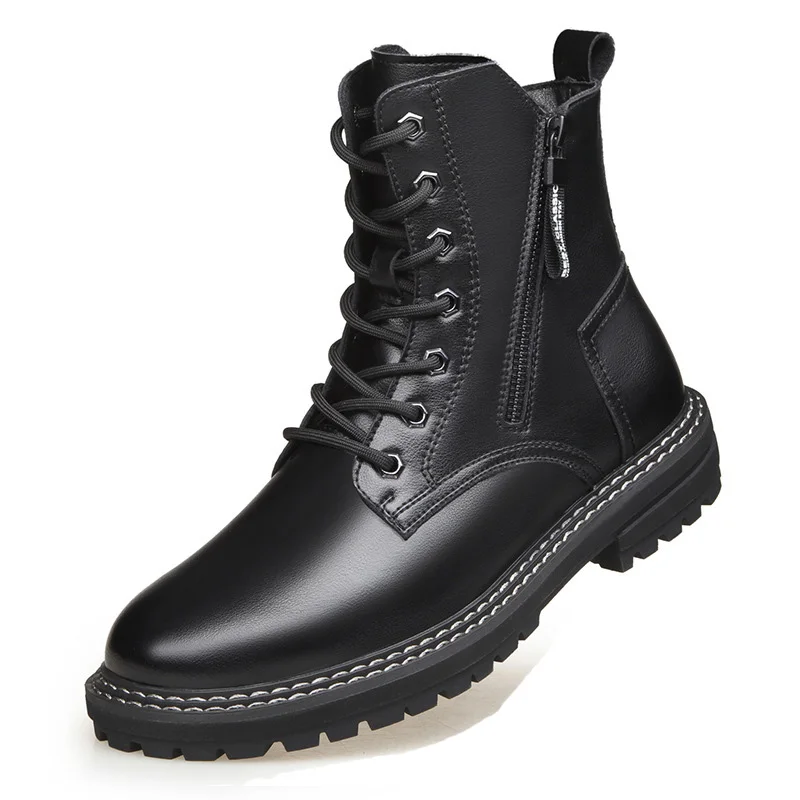 Inghilterra Designer Uomo Moda Stivali Da Moto Nero Autunno Inverno Scarpe Piattaforma Bottes Hommes Caviglia Botas De Homens Chaussure