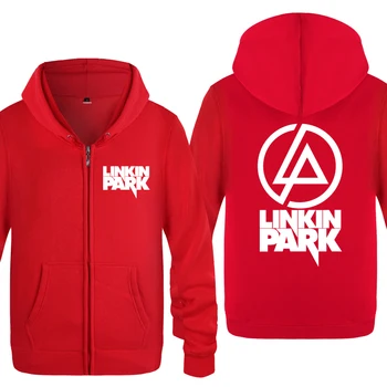 

Linkin Park Rock Band Logo Sweatshirts Men 2018 Mens Zipper Hooded Fleece Hoodies Cardigans