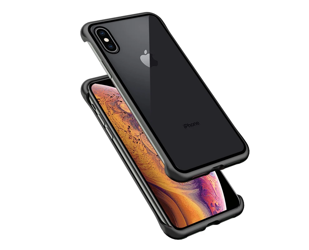 Ультратонкий противоударный чехол для телефона для Apple iPhone X XS MAX XR класса люкс Алюминий металла& анти-не царапающееся 9Н защитное закаленное Стекло чехол Крышка