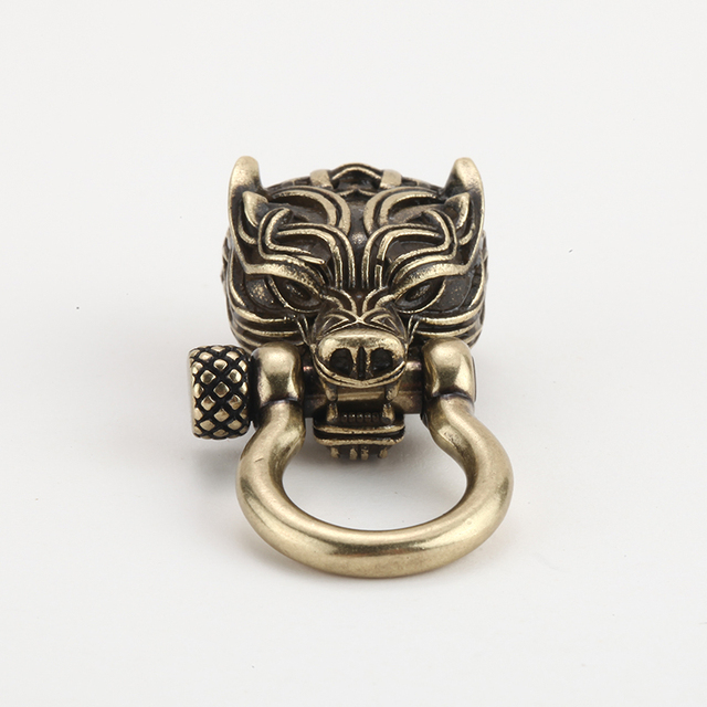 Beads for Jewelry Making Supplies Gold Spacer Beads Needlework Animal Wolf Diy BraceletAccessories Big Hole