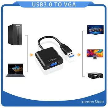 

2020 NEW High quality USB 3.0 To VGA Video display Adapter Cable Multi-display Converter Adapter For PC Laptop Windows 7/8/10