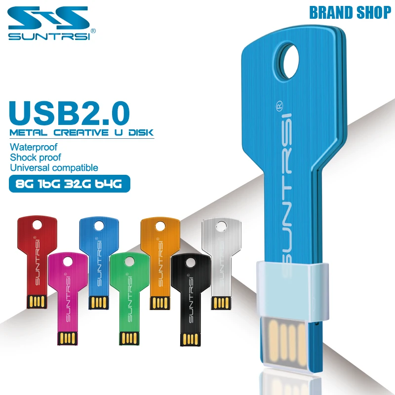 USB флеш-накопитель Suntrsi 4 8 16 32 64 ГБ флешка 128 водонепроницаемый u-диск 2 0 usb подарок