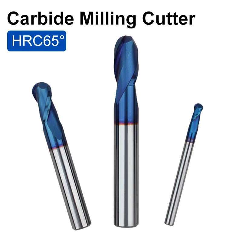 Carbide Hrc 65 Degree Solid Tungsten Steel Two-Flute Ball End Milling Cutter R Alloy Mill | Инструменты