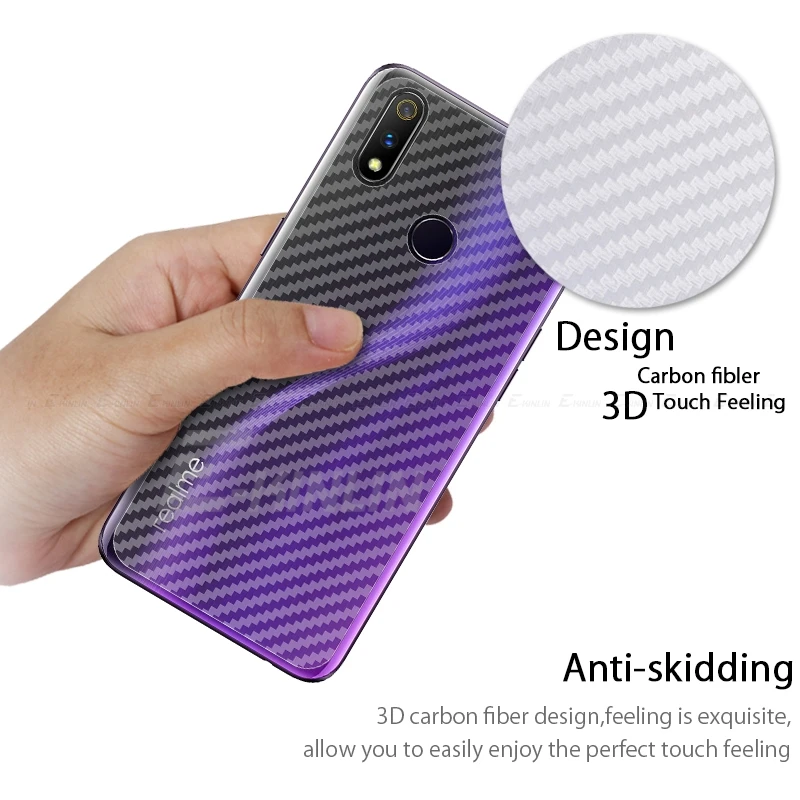 3D углеродное волокно задняя крышка Защитная пленка для экрана для OPPO Realme 2 5 5S 3i X2 XT 3 Pro X Lite не закаленное стекло