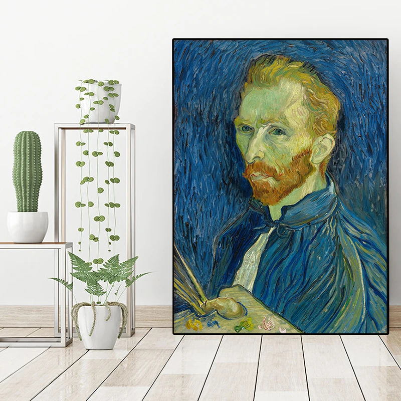 Van Gogh Self Portrait Canvas Poster Home Decor Oil Painting Print Picture Art 
