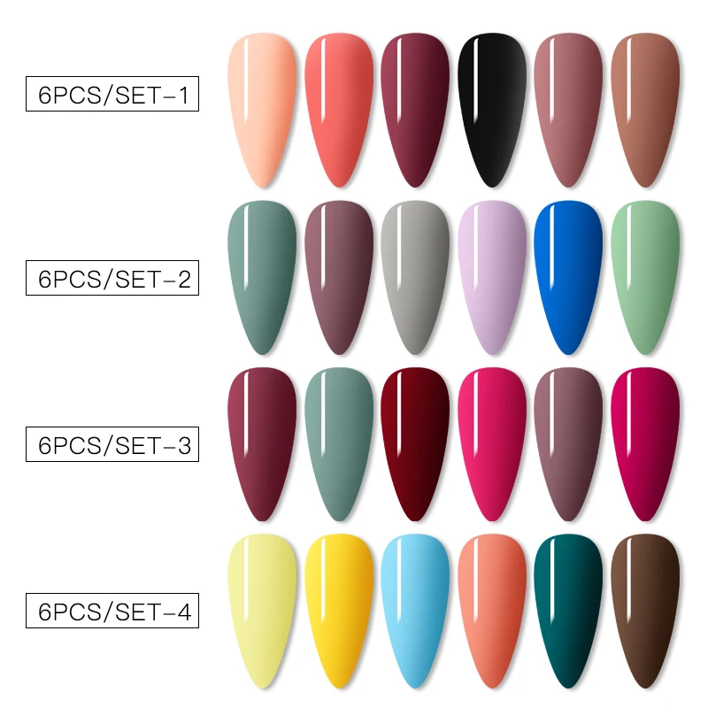 MEET ACROSS Nail Gel Polish UV LED Gel Varnish For Finger Design Soak Off Gel Lacquer Set Long-Lasting Gellak Nail Manicure Tool