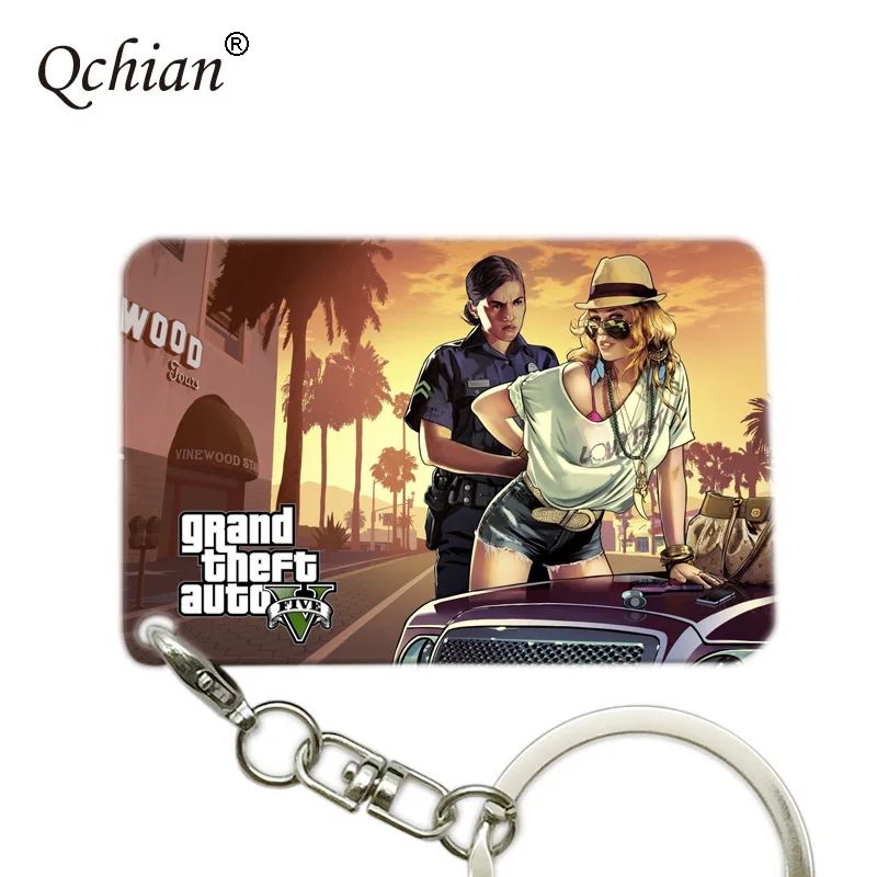 Grand Theft Auto GTA5 изысканные фотографии декоративный подвесной рюкзак для ключей