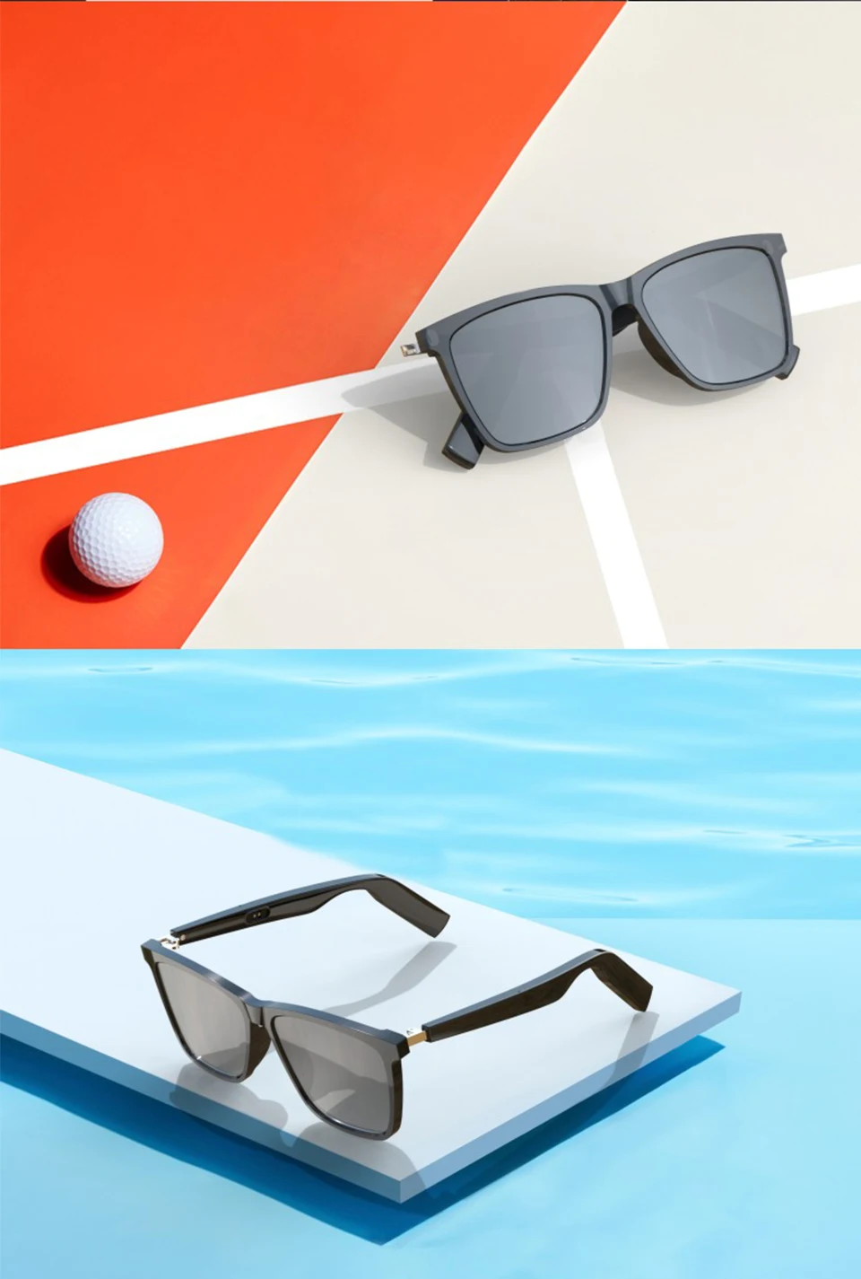 2021 New iULi P7 Fashion Smart Wireless Bluetooth Audio Glasses For Outdoor Sports Driving Cycling Sunglasses