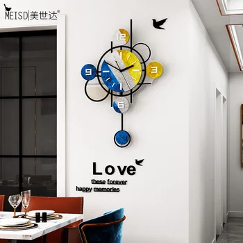 

MEISD Large Pendulum Wall Clock Black Hanging Watch Wall Quality Acrylic Needle Clocks Home Decor Horloge Hot Sale Free Shipping
