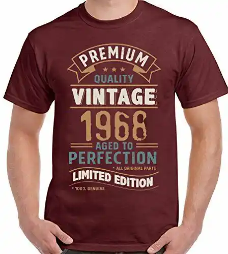 52nd Anniversaire T Shirt 1968 Hommes Dr Le 52 Ans Vintage An Dition Limit E Aliexpress