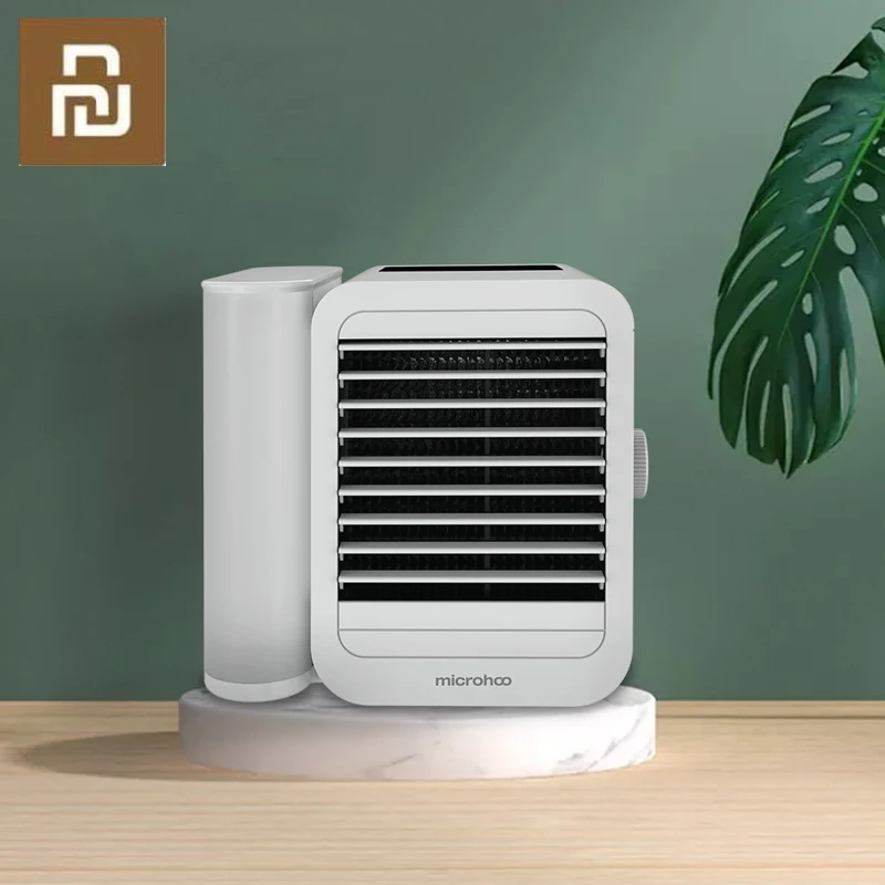 Newest Xiaomi Microhoo 3 In 1 Mini Air Conditioner Water Cooling Fan Touch Screen Timing Artic Cooler Humidifier Desktop Fan