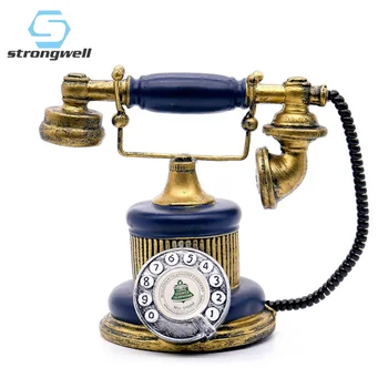 

Strongwell Vintage Telephone Model Piggy Bank Retro European Old Money Box Cafe Bar Shop Window Display Ornament Home Decor Gift
