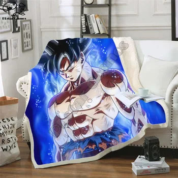 

Anime Dragon Ball 3D Printed Sherpa Blanket Couch Quilt Cover Travel Bedding Outlet Velvet Plush Fleece Blanket Bedspread style3