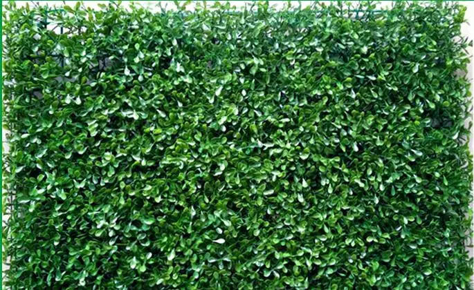 40x60cm Artificial Plant Wall Panels Green Plastic Lawn Tropical Leaves Eucalyptus Clover Fern Leaf Wedding Home Decoration - Цвет: Green grass