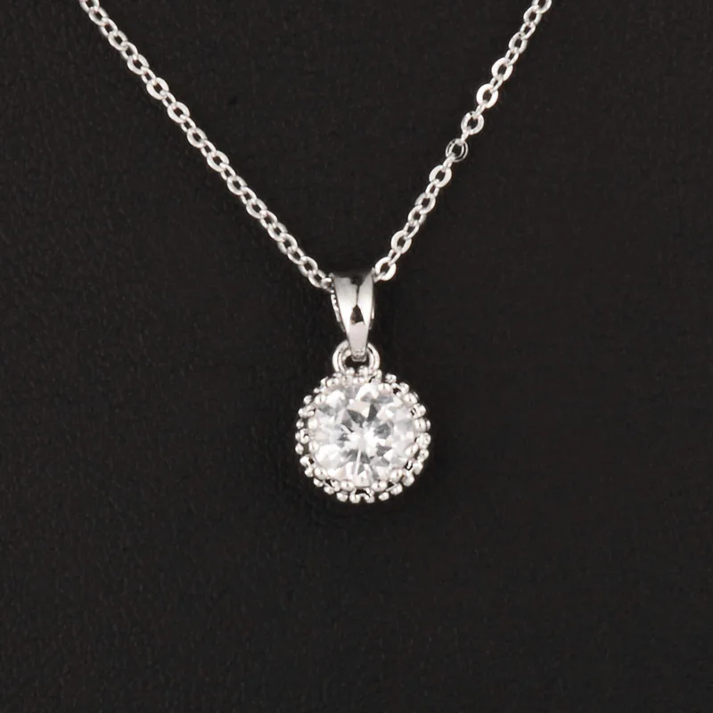 SINLEERY Круглый Кристалл колье ожерелье розовое золото серебро Цвет инкрустация крошечная подвеска-кристалл на цепочке ожерелье женское ювелирное изделие XL106 SSH