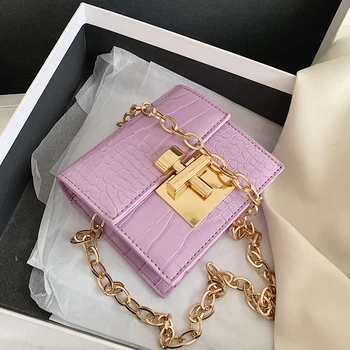 

Metal Buckle Design Stone Pattern Pu Leather Shoulder Bags For Women 2020 Summer Super Mini Crossbody Bag Travel Handbags Purses