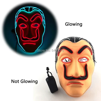 

LED mask EL Neon Mask Halloween Party mask Luminous Mask Glow in Dark Horror Mask Glow Party Supplies