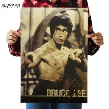 

Kung Fu Bruce Lee Movie Star Kraft Poster Home Decoration Painting Wall Sticker Room Picture Painting
