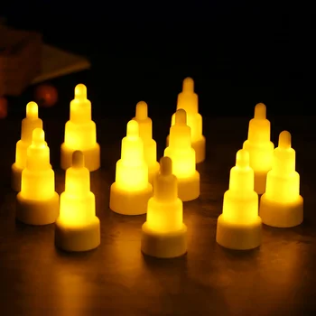 

12 Pcs Rechargeable Tealights Christmas Gift Flameless Wireless LED Candles Lights Yellow for Wedding Party