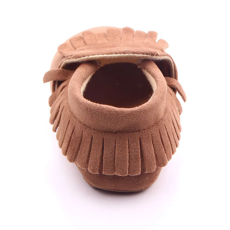 Cute newborn baby shoes baby boy girl baby soft leather soft shoes first walker leather tassel crib light color casual moccasins