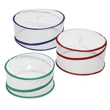 3 шт./компл. сетка круглой формы для защиты от насекомых протекторы борьбы с вредителями эластичная крышка для еды Складная Кухня прочная для дома