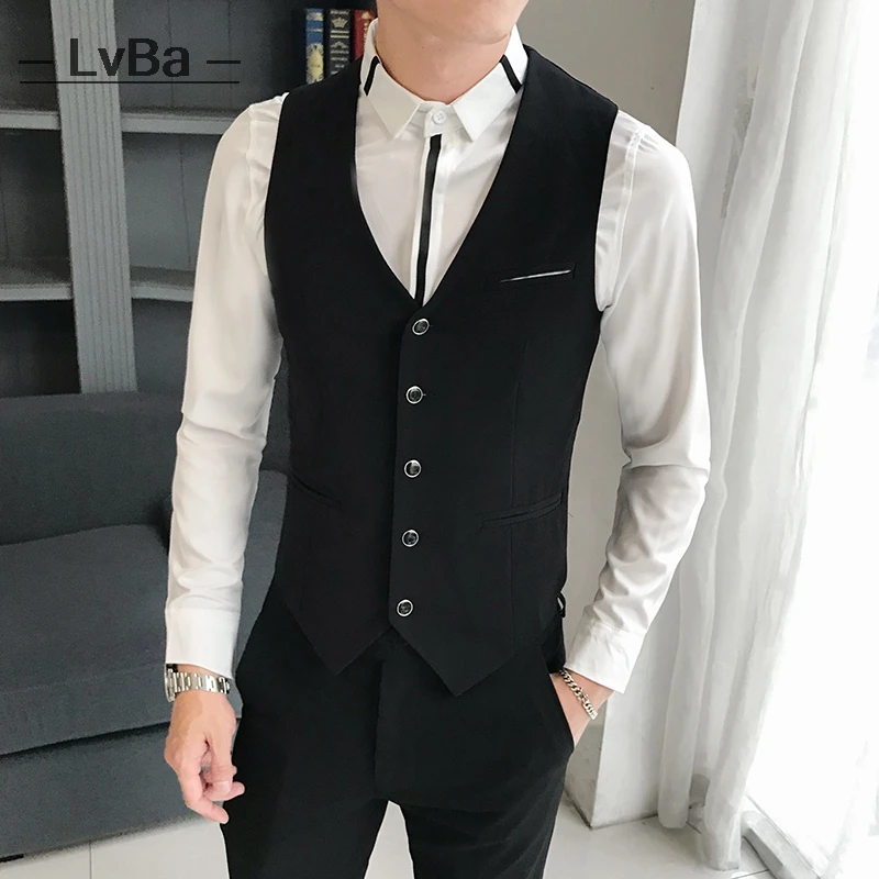 black suit vest mens