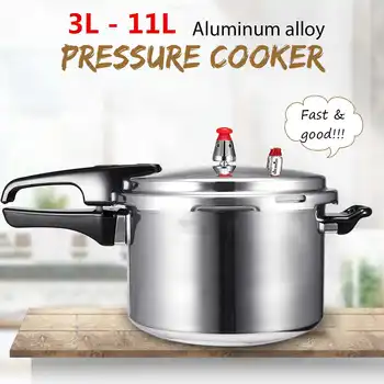 

3/4/5/11L Aluminium Alloy Kitchen Pressure Cooker Gas Stove Cooking Energy-saving Safety Protection Outdoor Camping Cookware