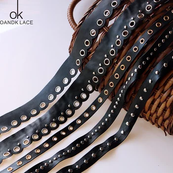 

1 yard new rivet eye let PU composite molding punk style fashion personality decoration