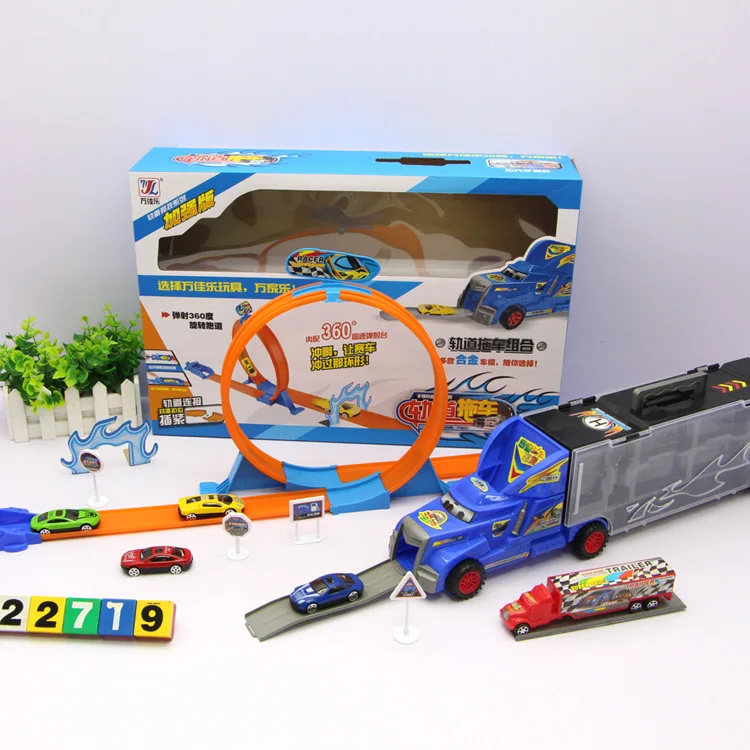 

Hot Sales 904 Camera Track Trailer with 360-Degree High-Speed Ejection Units Combination Children Toy Car Package