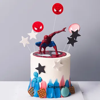 

Model Toy spiderman action figure gifts children kids baby boys child toys piderman birthday party decoration cake topper doll