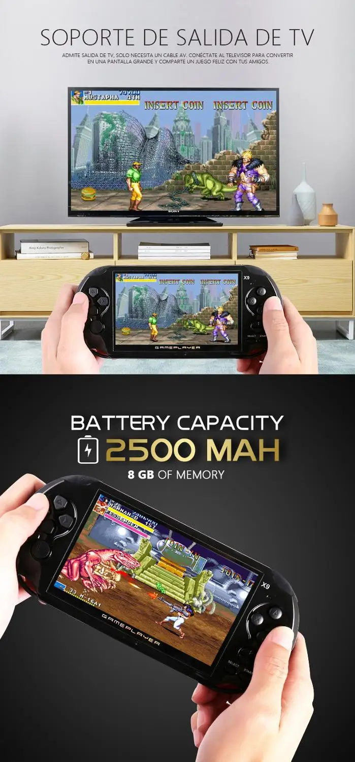 Video Retro Game Console X9 PSVita Handheld Game Player for PSP