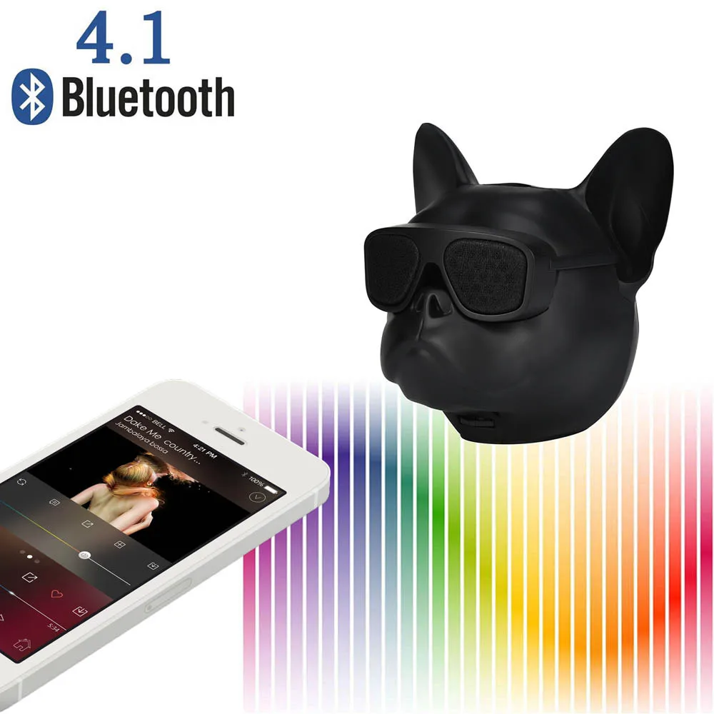 HIPERDEAL Bulldog портативный Bluetooth динамик 5 Вт выход бас стерео персонализированный беспроводной динамик сенсорное управление Кнопка громкости