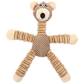 

Squeaky Plush Dog Toys, Stuffed Animal Plush Chew Toys with Squeakers - Durable Dog Chew Toys for Puppy Middle