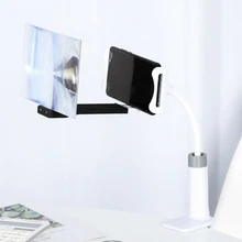 Держатель мобильного телефона 12 ''/8'' HD Проекционный усилитель экрана телефона Регулируемый гибкий все углы 20 см ленивая кровать Настольный кронштейн