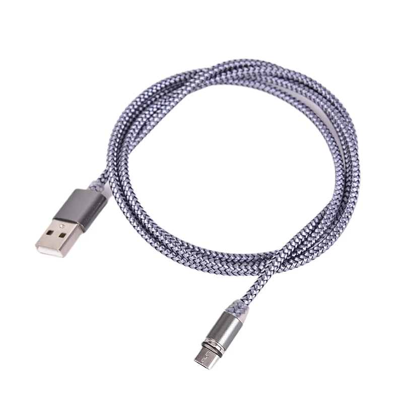 Магнитный Micro USB кабель для быстрой зарядки мобильных телефонов iPhone samsung Android - Цвет: Grey Android Cable