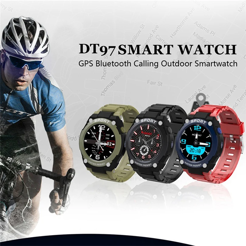 

Sports Bracelet DT97 GPS Call Outdoor Traveling Smart Watch Sports Fitness TF Card Music Play Bracelet Blood Pressure #4