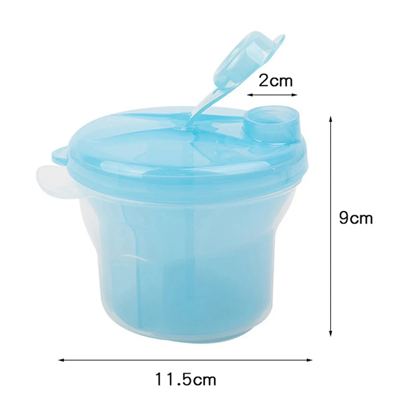 Детский портативный дозатор для молочного порошка, 3 слоя, вращающаяся коробка для хранения еды для малышей