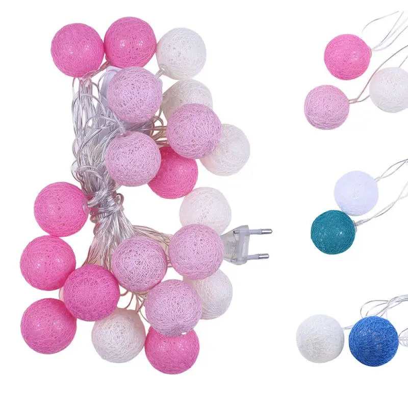 

Led Cotton Ball Light Home Room Decor String Lights Holiday Party Decoration Lamps