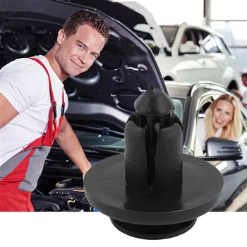 

50 Pcs 8mm Universal Automobile Bumpers Hole Plastic Push Screw Rivet Panel Fixings Clips Black 13905 For Mazda For Renault