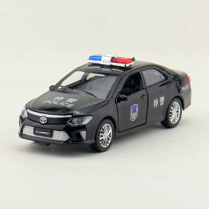 1:32 Масштаб Toyota Camry полицейское такси сплав модель автомобиля игрушка металлическая литая под давлением с оттягивающимся звуком светильник для детей Подарки