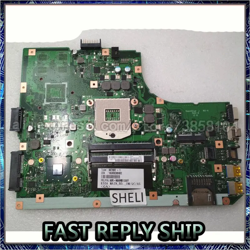 SHELI NEW For ASUS K55A U57A K55VD Motherboard REV3.0 60 N89MB1301
